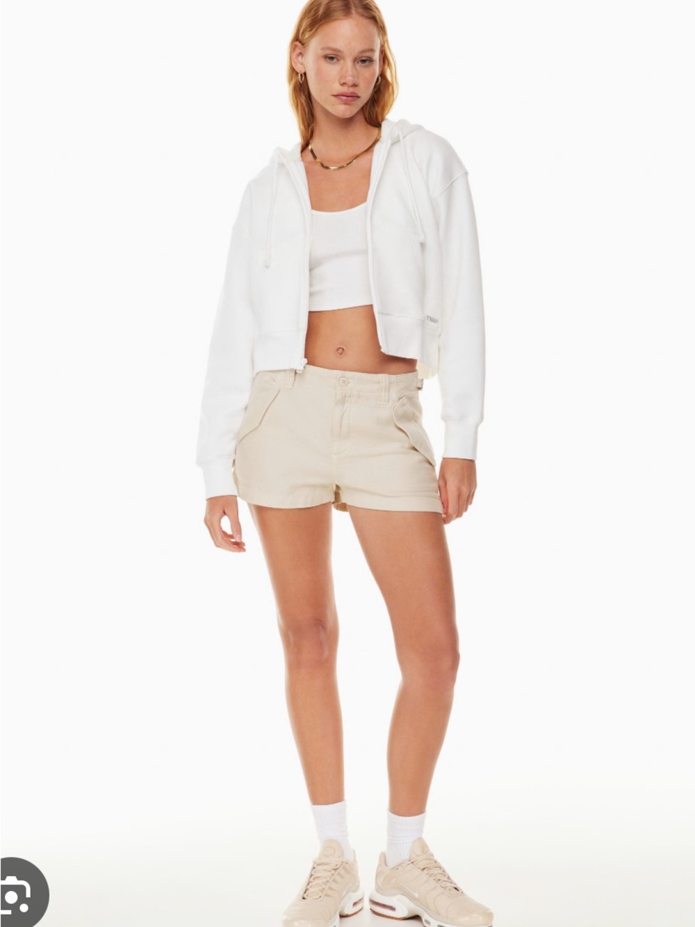 Aritzia Renegade Cargo Shorts Beige Size 2